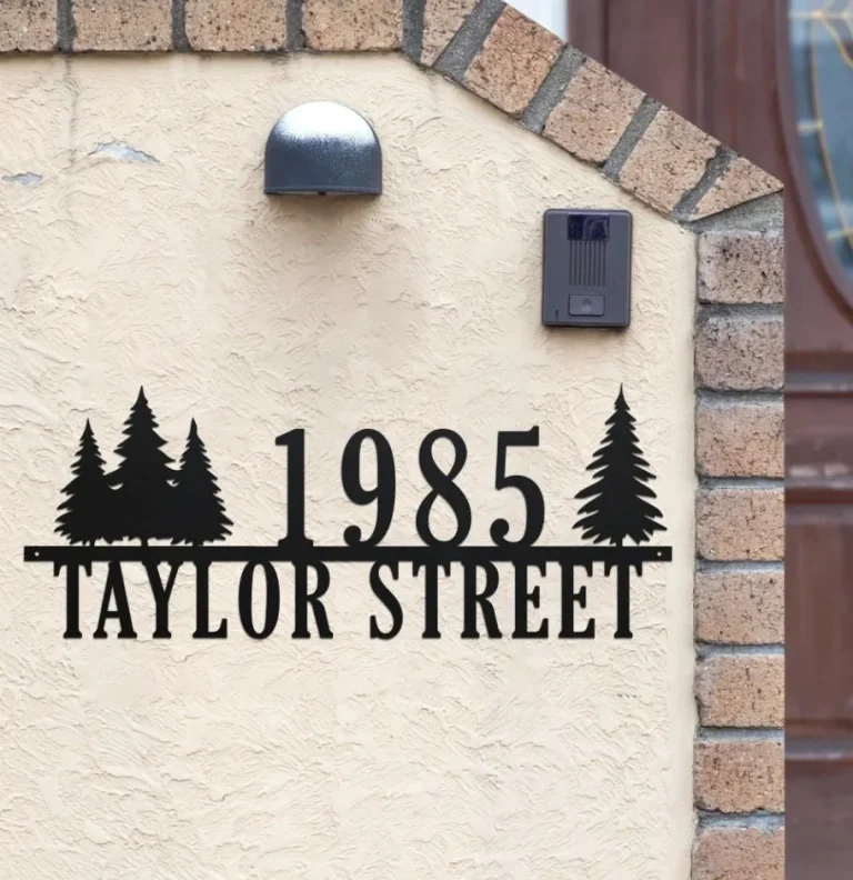 Custom Modern Address Sign, House Numbers, Mid Century Metal House Number Sign, Address Number Sign, , Housewarming Gift, Outdoor Sign