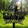 Halloween Decor, Halloween Metal Yard Sign, Witch Ghost Sign, Halloween Stake, Haunted House Decoration, Halloween Garden Decor