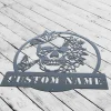 Personalized Sugar Skull Metal Sign, Custom Skull Wall Art, Skull Decor, Man Cave Decor, Skull Metal Art, Skull Name Sign, Skull Wall Hanging