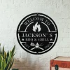 Personalized Grilling Metal Sign, Bbq & Grill Metal Sign, Bbq Decor, Grilling Gift, Custom Bbq Sign, Bar N Grill Metal Wall Art, Backyard Decor