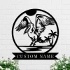Personalized Pelican Sunset Metal Wall Art Decor, Living Room Decor, Backyard Decor, Gifts Beach Decor, Home Decor, Pelican Animals Gift