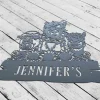 Custom Flower Alpaca Metal Wall Art, Personalized Funny Llama Farm Sign, Home Decor, Camel Barn Decor, Nursery Decoration, Farmhouse Decor