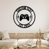 Custom Metal Gaming Sign, Game Controller Metal Wall Art, Game Room Decor, Gamer Name Sign, Gaming Gift, Video Game Art, Game Room Sign