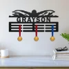 Custom Metal Swimming Medal Holder, Swim Medal Hanger, Medal Display, Medal Holder With Name Display, Rack For Awards Swimming Display