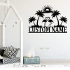 Personalized Flamingo Metal Sign, Flamingo Sign, Summer Gift, Flamingo, Beach House Decor, Palm Tree Sign, Tiki Bar Decor, Unique Gift