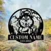 Custom Wolf Monogram Metal Wall Art, Wolf Sign, Wolf Lover, Personalized Wolf Monogram Metal Sign, Wolf Wall Decor, Wolf Hobbie Wall Hanging