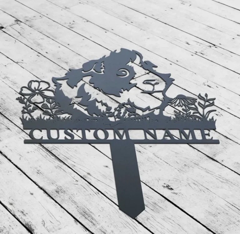 Custom Guinea Pig Garden Stake, Personalized Guinea Pig Yard Stake, Guinea Pig Pet Memorial Marker, Metal Hamster Guinea Pig Memorial Stake