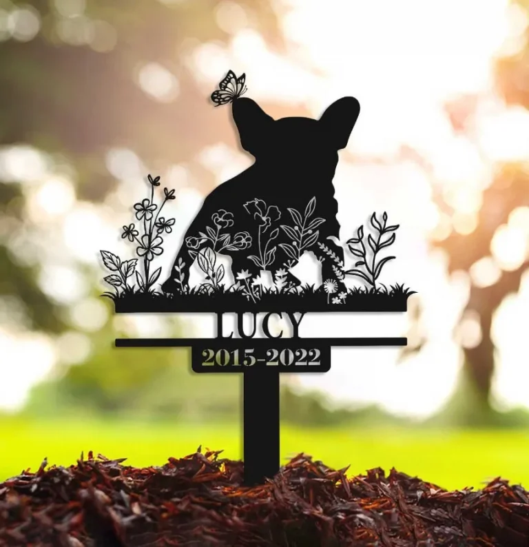 Custom French Bulldog Memorial Stake , Pet Loss Gift, Sympathy Sign, Remembrance Stake, Pet Grave Markers Sign, Metal Sign With Stake, Pet Loss