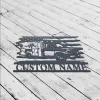 Custom Ems Rescue Squad Truck Driver Flag Metal Wall Art Personalized Emergency Ambulance Paramedics Name Sign Home Decor Truck Driver