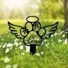 Custom Dog Memorial Stake With Paw And Wings, Metal Dog Garden Stake Sign, Personalized Dog Name Yard Stake, Metal Dog Pet Memorial Marker