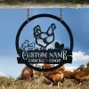 Personalized Chicken Coop Sign Name, Hen House Sign, Chicken Coop Wall Art, Custom Chicken Coop Metal Sign, Barn Decor, Farm Decor, Farm Decor