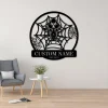 Custom Spider Metal Wall Art Spider Sign Personalized Spider Lover Name Sign Home Decor Kid Nursery Decoration Halloween Christmas Birthday