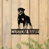 Custom Lazy Rottweiler Metal Wall Art, Personalized Dog Lover Name Sign, Lazy Rottweiler Lover Gift, Home Decor, Ideal For Home Decor & Gift