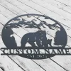 Personalized Bear Metal Sign, Custom Bear Sign, Outdoor Metal Sign, Gifts, Christmas, Metal Sign, Bear, Custom Metal Sign, Home Decor