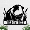 Guinea Pig Metal Sign, Custom Guinea Pig Wall Decor, Guinea Pig Farm Sign, Barn Decor, Ranch Decor, Farmhouse Decor, Welcome Sign, Home Decor