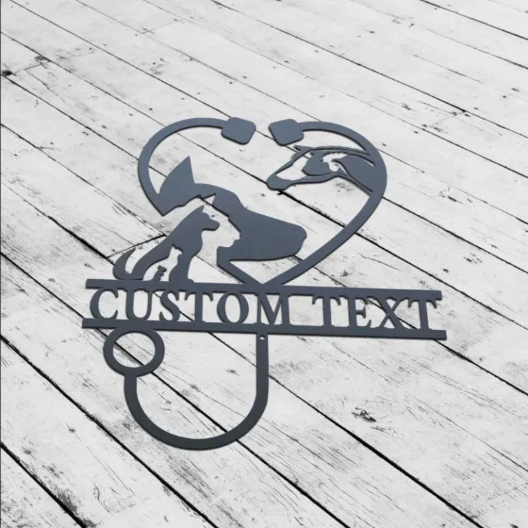 Veterinarian Metal Wall Art, Personalized Veterinarian, Custom Animal Care Metal Sign, Vet Metal Decoration For Living Room, Veterinarian Gift