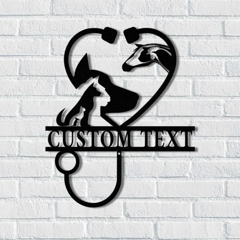 Veterinarian Metal Wall Art, Personalized Veterinarian, Custom Animal Care Metal Sign, Vet Metal Decoration For Living Room, Veterinarian Gift