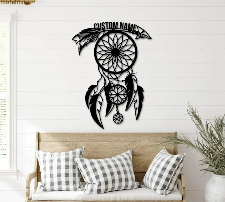 Dream Catcher Metal Wall Art, Metal Wall Art, Dreamcatcher Sign, Boho Decor, Dream Catcher, Bedroom Decor, Bed Decor, Metal Dreamcatcher