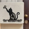 Cat House Address Sign Custom House Number Sign Door Number Sign Cat Welcome Sign Gift For Cat Lovers Housewarming Gift Cat House Address