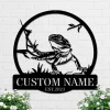 Custom Bearded Dragon Metal Wall Art Personalized Lizard Lover Name Sign Home Decor Kid Boy Girl Nursery Decor Christmas Gift Bearded Dragon