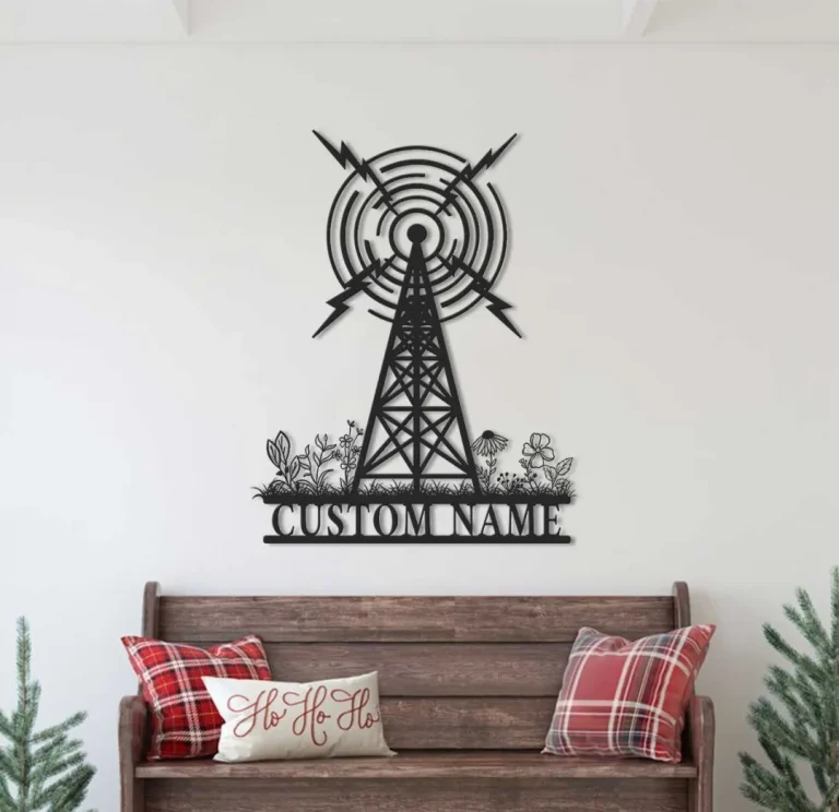 Custom Ham Radio Metal Wall Art Ham Radio Personalized Amateur Radio Name Sign Home Decor Radio Operator Decoration Amateur Call Birthday