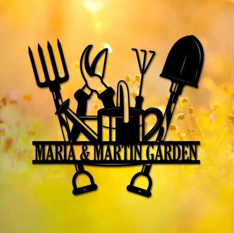 Garden Sign Personalized, Garden Wall Art, Garden Metal Sign, Rose Garden Sign, Custom Gardener Name Sign, Metal Yard Decor, Gardening Gifts
