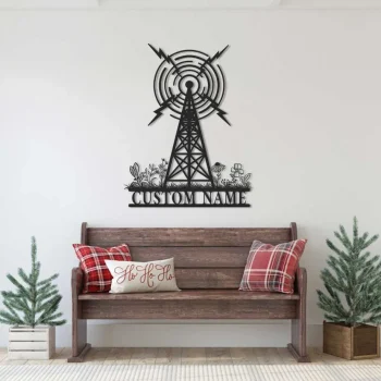 Custom Ham Radio Metal Wall Art Personalized Amateur Radio Name Sign Home Decor Radio Operator Decoration Amateur Call Birthday