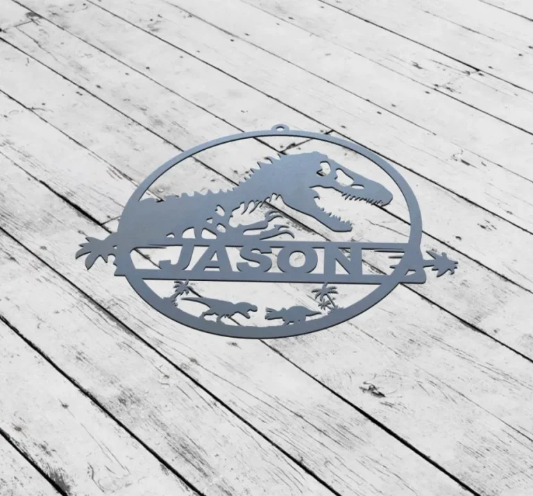 Custom Dinosaur Metal Sign, T-rex Dinosaur Metal Wall Art, Tyrannosaurus Sign, Custom T-rex Sign, Kids Room Decor, Dino Lover Gift For Children