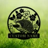 Custom Hedgehog Metal Wall Art Personalized Hedgehog Lover Name Sign Home Decor Kid Nursery Decor Garden Decor Pet Animal Housewarming Gift
