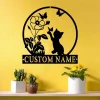 Custom Cat Metal Sign, Pet Loss, Cat Memorial Sign, Cat Wall Art, Cat Name Sign, Cat Wall Hanger, Cat In Garden Sign, Garden Decor, Cat Lover Gift