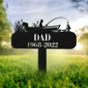 Custom Fishing Memorial, Fisherman Memorial Gift, Fishing Dad Sympathy, Personalized Fishing Memorial Stake Metal, Grave Marker, Fishing Gift