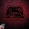 Personalized Gamer Name Sign With Led Lights, Game Controller Metal Sign, Game Room Decor, Gaming Home Decor, Video Game Art, Gift For Gamers