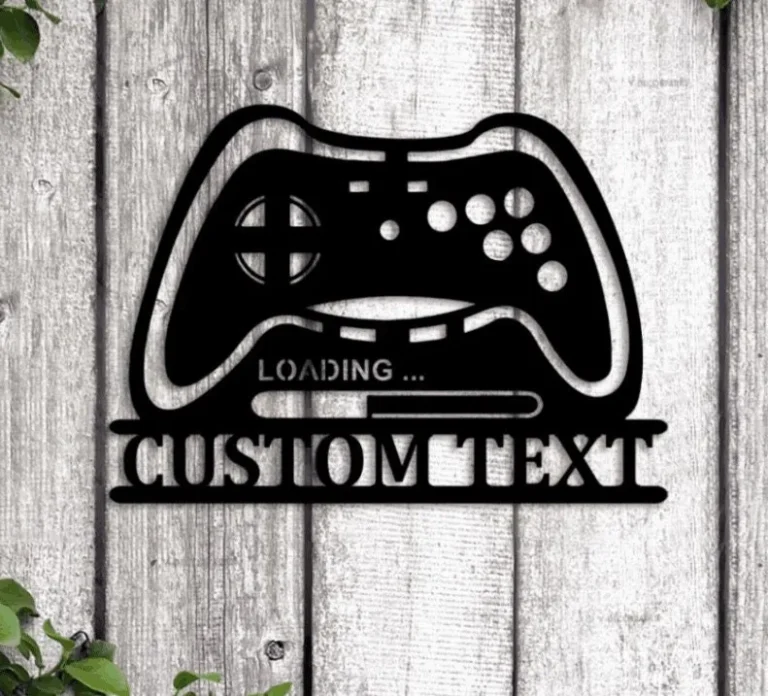 Personalized Gamer Name Sign With Led Lights, Game Controller Metal Sign, Game Room Decor, Gaming Home Decor, Video Game Art, Gift For Gamers