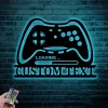 Personalized Gamer Name Sign With Led Lights, Game Controller Metal Sign, Game Room Decor, Gaming Home Decor, Video Game Art, Gift For Gamers