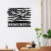 Custom Us Flag Airplane Metal Wall Art Personalized Pilot Name Sign Home Decor Aircraft Hangar Decoration Airforce Housewarming Xmas Gifts