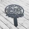 Personalized Butterflies Memorial Stake, Metal Stake, Sympathy Sign, Grave Marker, Garden Decor, In Loving Memory, Butterflies And Flower