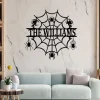 Personalized Spider Web Name Sign, Halloween Home Decor, Halloween Gift Idea, Housewarming Gift, Family Gift, Address Sign