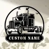 Custom Truck Metal Sign, Truck Decor, Truck Driver Gift, Metal Truck Sign, Semi Truck Wall Art, Trucking Company, Man Cave Decor, Gift For Him