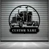 Custom Truck Metal Sign, Truck Decor, Truck Driver Gift, Metal Truck Sign, Semi Truck Wall Art, Trucking Company, Man Cave Decor, Gift For Him