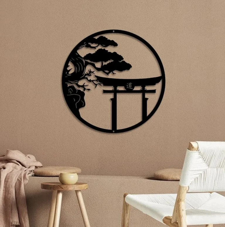 Japanese Metal Wall Art Bonsai Tree Metal Art Cherry Blossom Tree Metal Wall Art Japanese Inspired Metal Art Work Bonsai Tree Gift Bonsai
