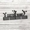 Cheerleader Custom Name Medal Hanger Monogram Cheerleading, Cheer, Cheerleader - 12 Rungs For Medals & Ribbons, Medal Display, Cheerleader Gift