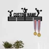 Cheerleader Custom Name Medal Hanger Monogram Cheerleading, Cheer, Cheerleader - 12 Rungs For Medals & Ribbons, Medal Display, Cheerleader Gift