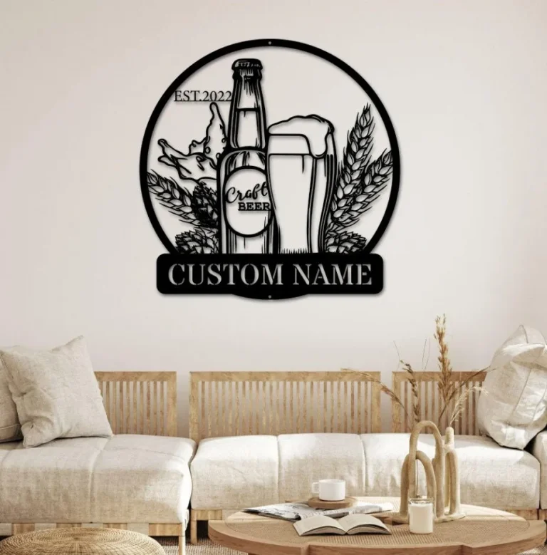 Custom Metal Homebrewing Sign, Craft Brewery Wall Decoration, Beer Lover Gift, Housewarming, Brewhouse Bar Signing Beer Tasting, Bar Signage