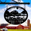 Personalized Farm Metal Sign/ Custom Ranch Name Sign/ Outdoor Hanging Metal Farm Decor/ Gift For Farmer/ Farm Name Sign Address / Farm Sign