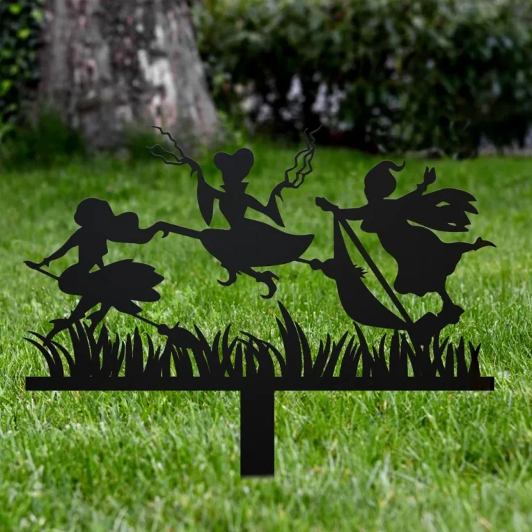 Witch Sisters Garden Stake, Halloween Garden Stake, Metal Halloween Yard Decor, Metal 3 Sisters Yard Stake, Outdoor Decor, Halloween Gift