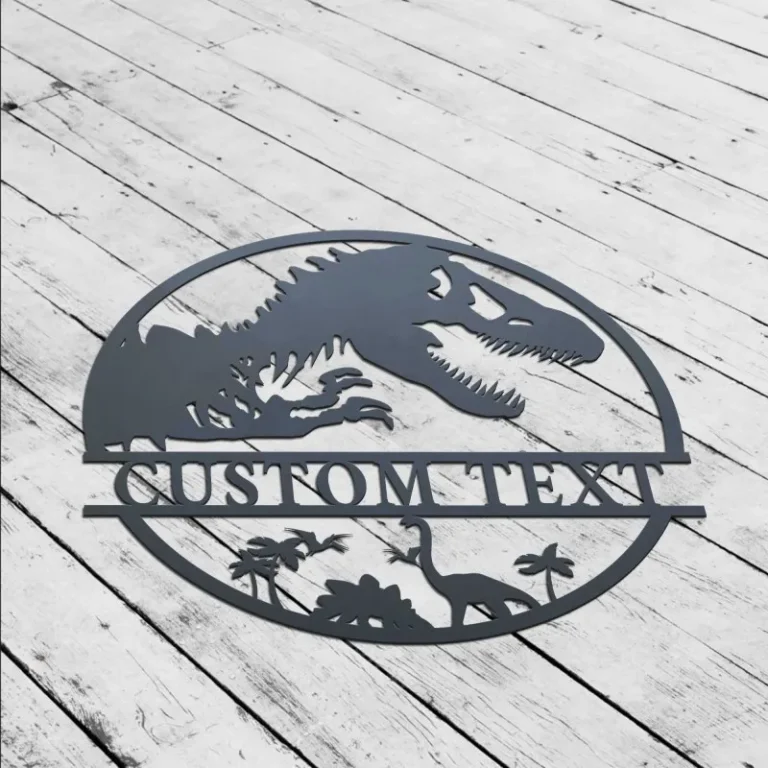 Personalized Dinosaur Metal Sign, Funny Dino Skeleton, Jurassic Park Metal Wall Art, Dinosaur Home Decor, Dinosaur Sign, Dinosaur Gift