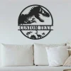 Personalized Dinosaur Metal Sign, Funny Dino Skeleton, Jurassic Park Metal Wall Art, Dinosaur Home Decor, Dinosaur Sign, Dinosaur Gift