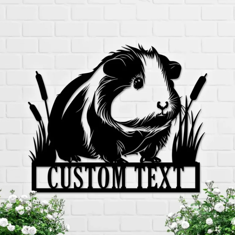 Guinea Pig Metal Sign, Custom Guinea Pig Wall Decor, Guinea Pig Farm Sign, Barn Decor, Ranch Decor, Farmhouse Decor, Welcome Sign, Guinea