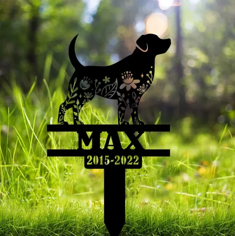 Dog Memorial Sign Personalized Dog Memorial Plaque With Stake Dog Burial Stake Metal Dog Memorial Stake Metal Dog Grave Marker Garden Stake