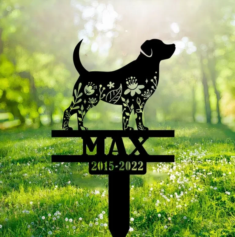 Dog Memorial Sign Personalized Dog Memorial Plaque With Stake Dog Burial Stake Metal Dog Memorial Stake Metal Dog Grave Marker Garden Stake